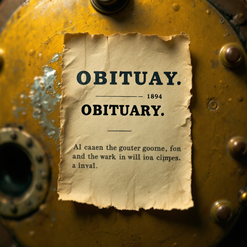 Historical investigation photograph - The 1894 Obituary: Transcription of the Winchester Speaking Tubes *RECOVERED DO...