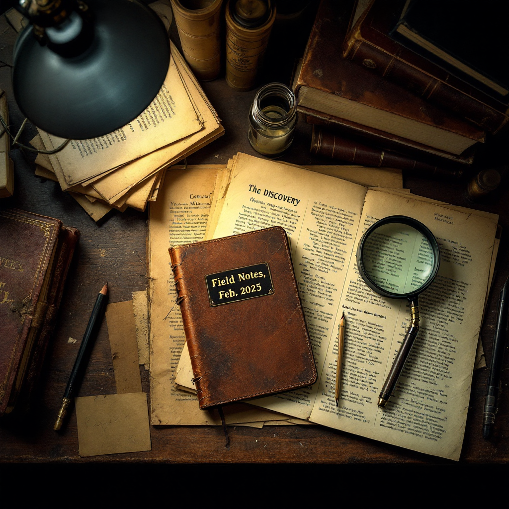 Historical investigation photograph - From Professor Blackwood’s Field Notes (dated February 09, 2025)  > "The Departm...