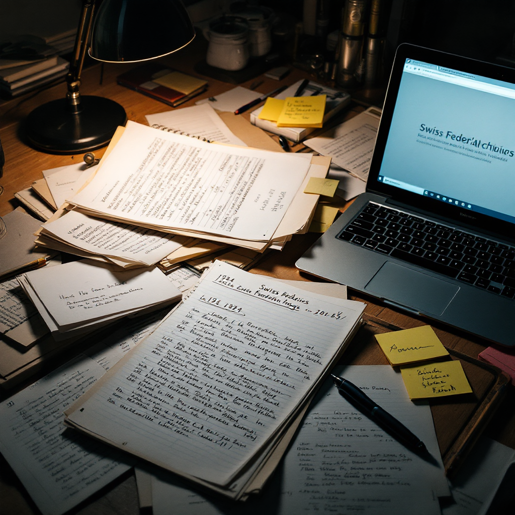 Historical investigation photograph - The journal  The person who wrote this notebook — I'll call them the Assistant, ...